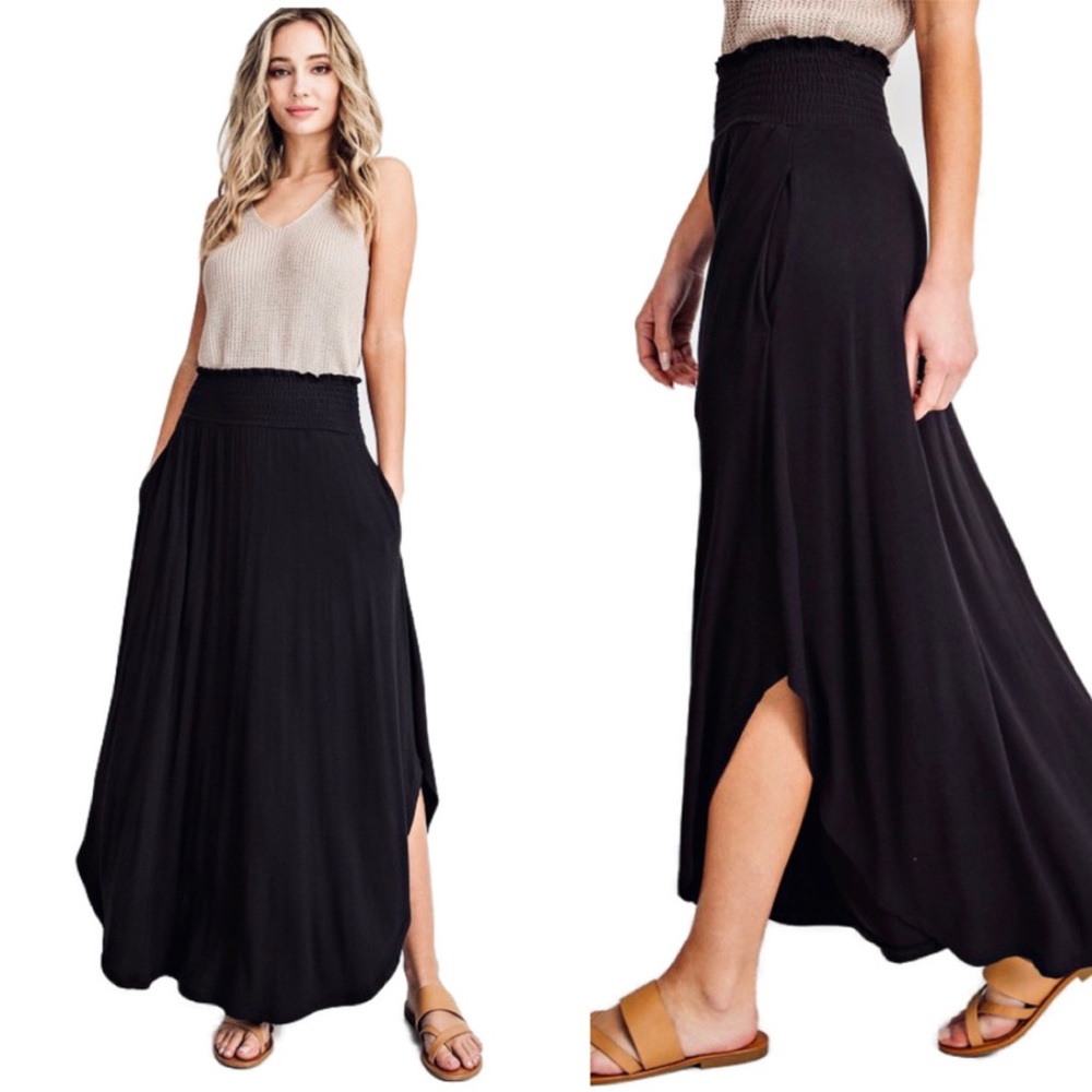 High Rise Maxi Skirt